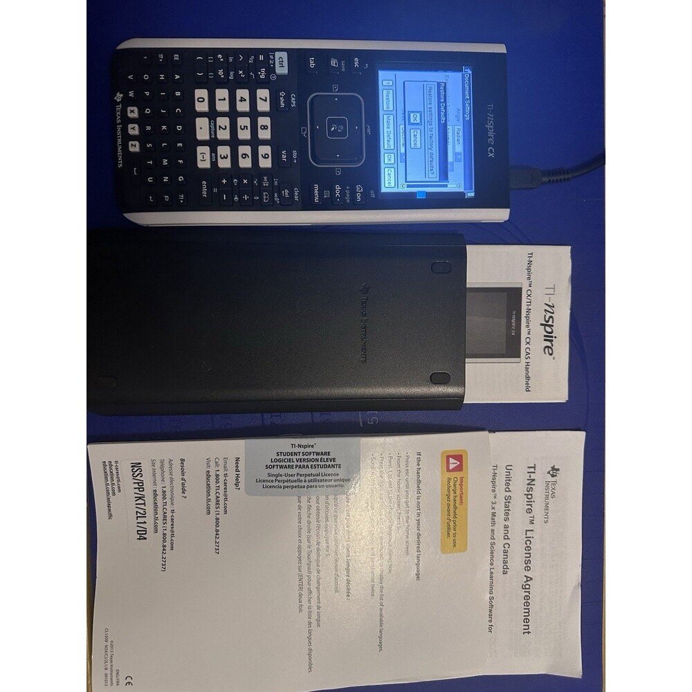 Texas Instruments TI-Nspire CX Graphing Calculator + Charger Tested Works